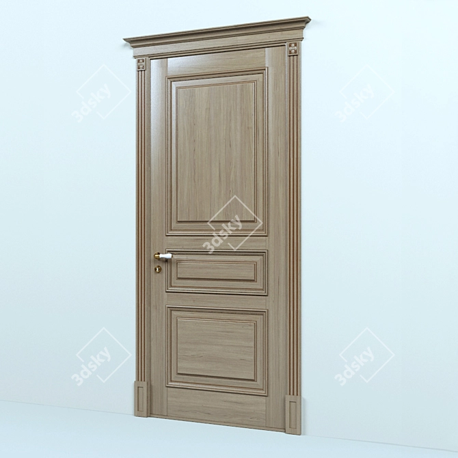 Classic Door | Elegant and Timeless 3D model image 1