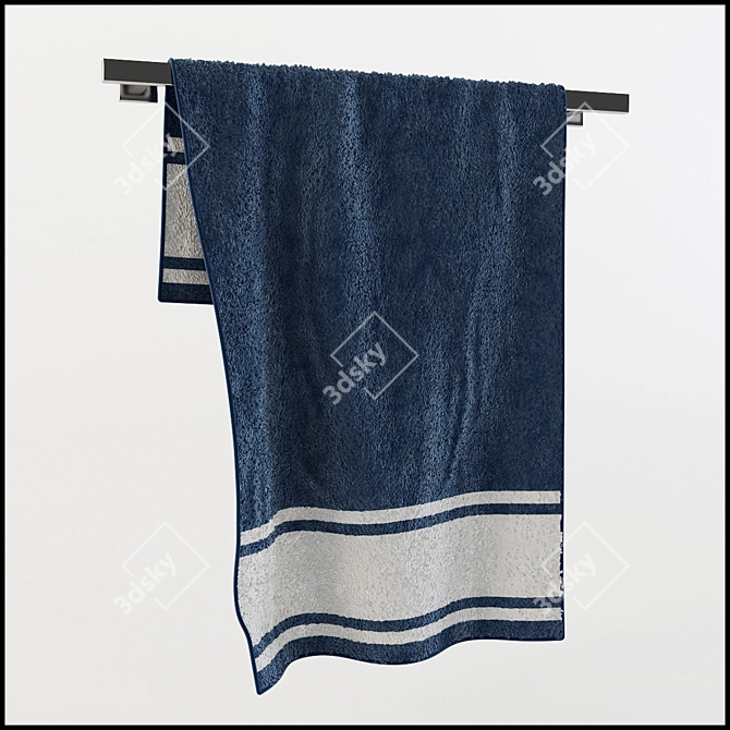 Luxury Terry Cloth Towel 3D model image 1