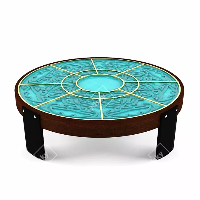 Exquisite Oriental Coffee Table 3D model image 1