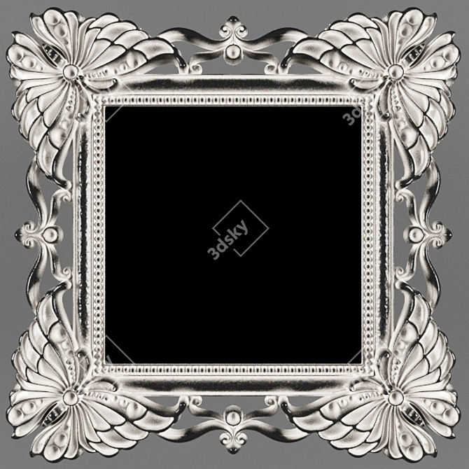 Luxury Baroque Carved Wall Mirror 3D model image 1