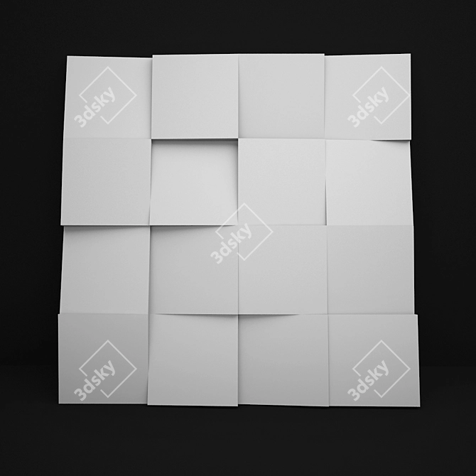 Sculptural Seamless 3D Panel 3D model image 1