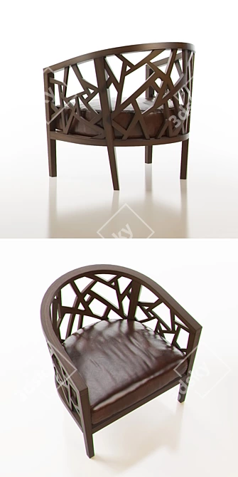 Crate&Barrel Ankara Truffle Chair: Stylish Comfort 3D model image 2