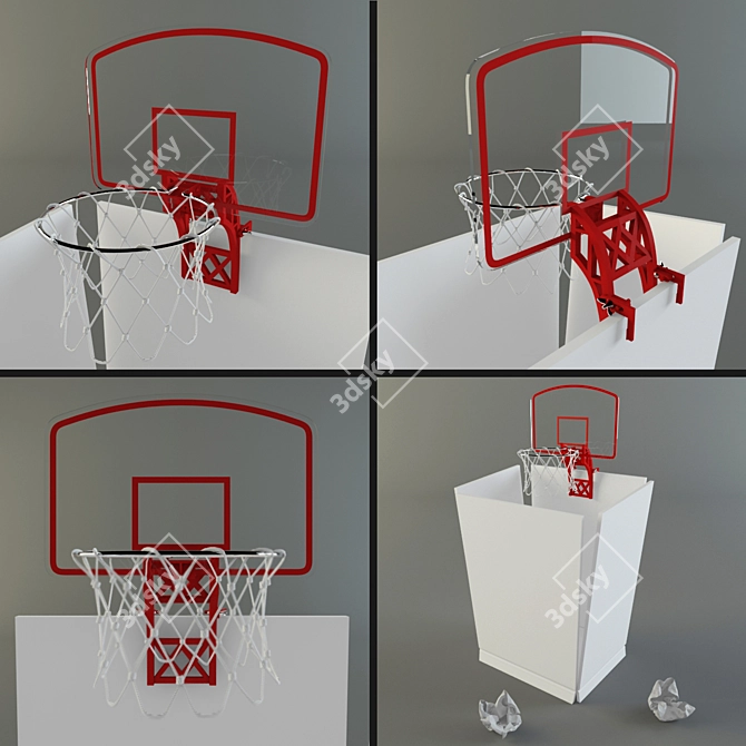 Trash Dunk - Basketball Board for Paper Bin 3D model image 1