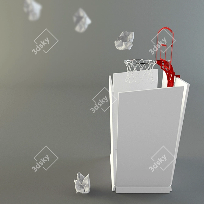 Trash Dunk - Basketball Board for Paper Bin 3D model image 2