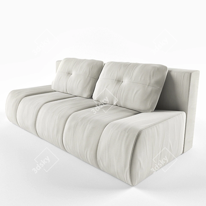 Sleek & Stylish Contemporary Sofa 3D model image 1