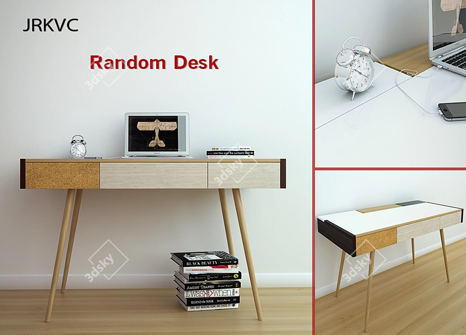 Modern Designer Desk by JRKVC 3D model image 1
