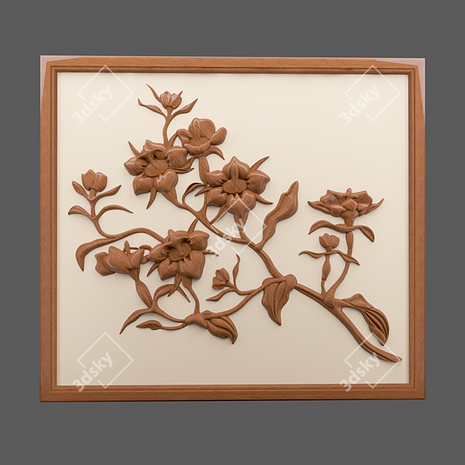 Floral Wood Carving Kit 3D model image 1