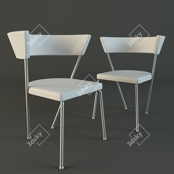 Sleek Modern Chair 3D model image 1