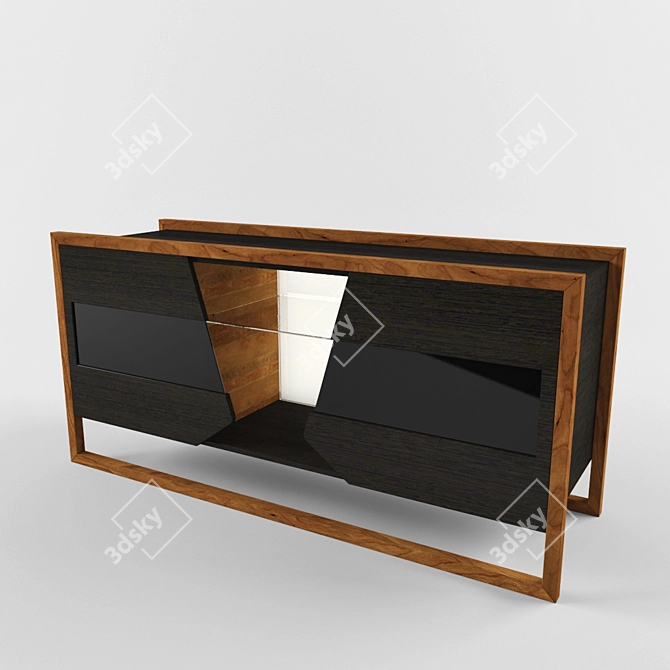 Elegant Porada Drink Console 3D model image 1