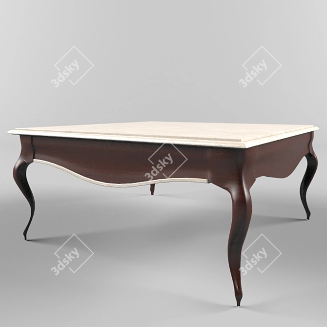 Elegant Vintage Table 3D model image 1