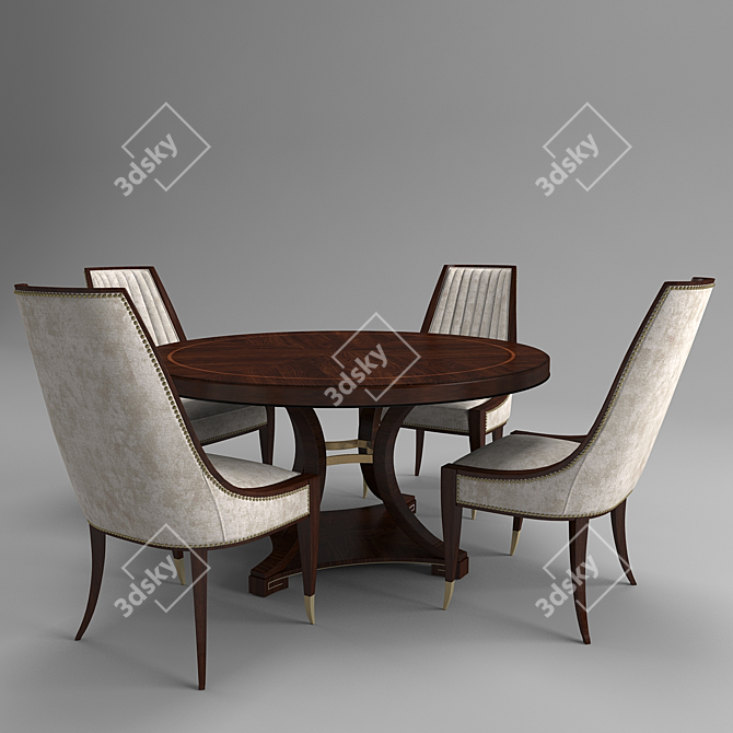 Elegant St. James Table Set 3D model image 1