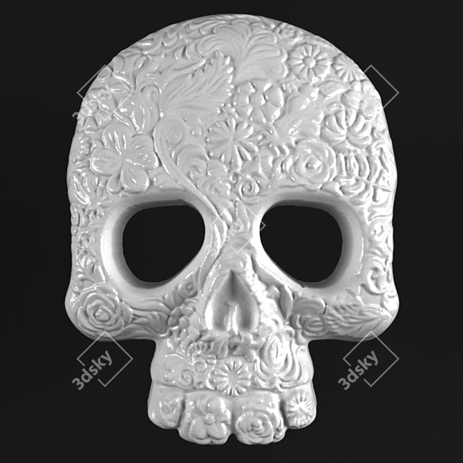 Title: Elegant Skull Sculpture 3D model image 1