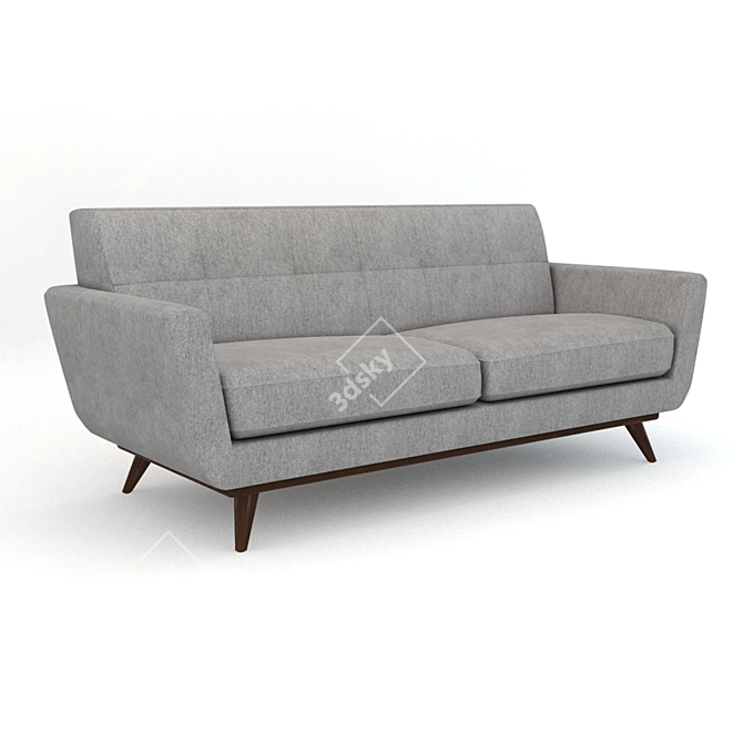 Modern Nixon Loveseat: Versatile Materials, Sleek Design 3D model image 1