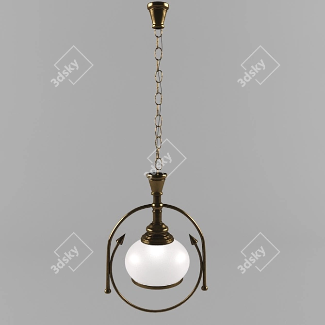 Vintage 900mm Hanging Lamp Globo 3D model image 1