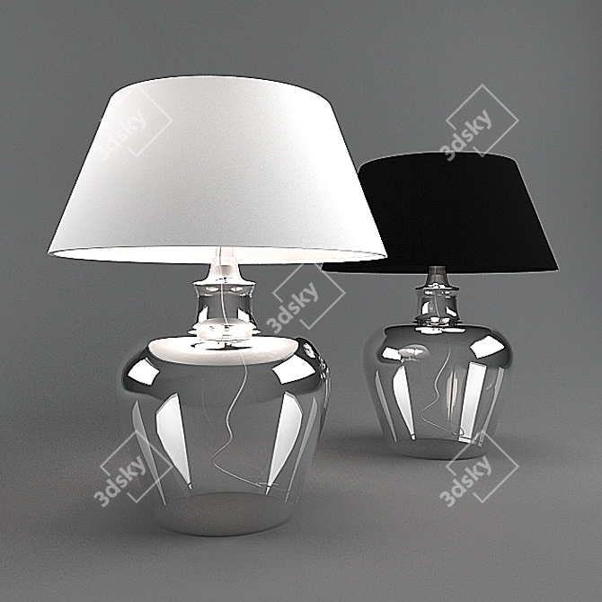 Glass Bauble Table Lamp 3D model image 1