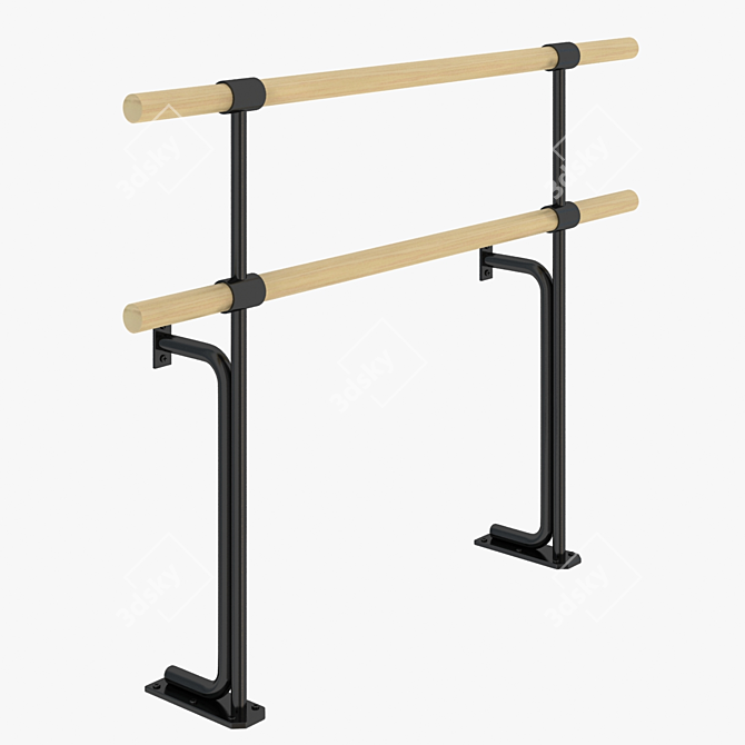 Two-Level Ballet Stand: Enhance Your Dance Skills 3D model image 1