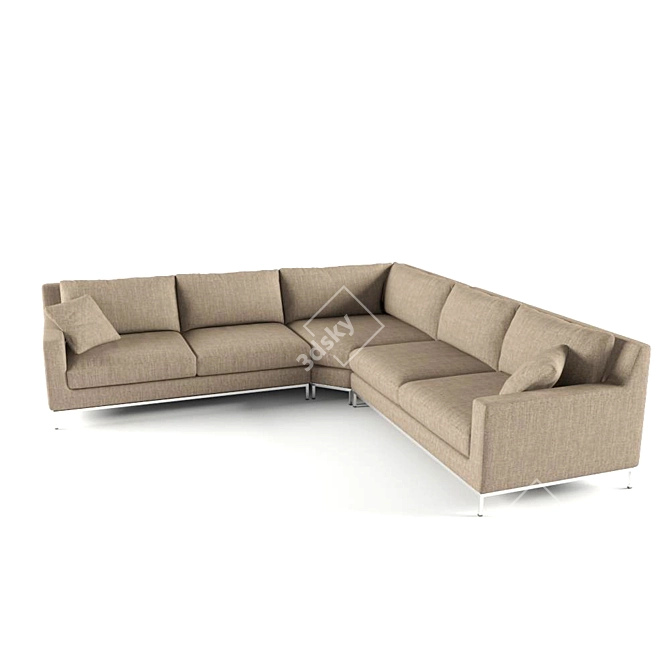 Elegant Modeira Divan: Luxurious Comfort 3D model image 1