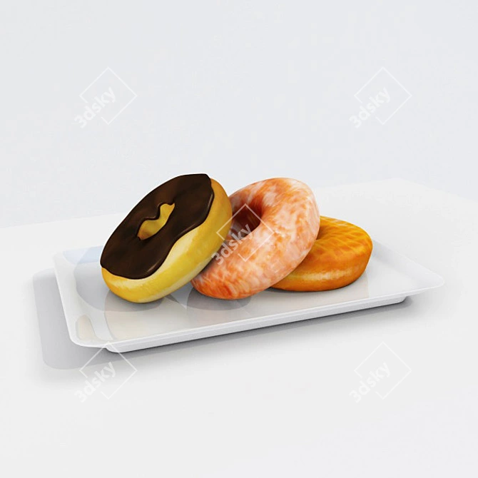  Irresistible Doughnut Delights 3D model image 1