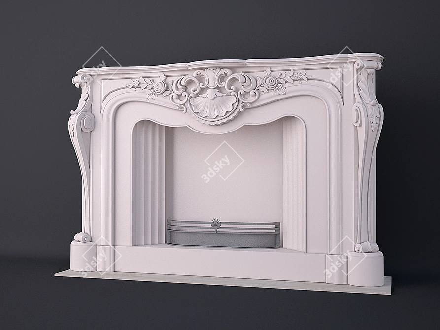 Classic Style Fireplace 3D model image 1