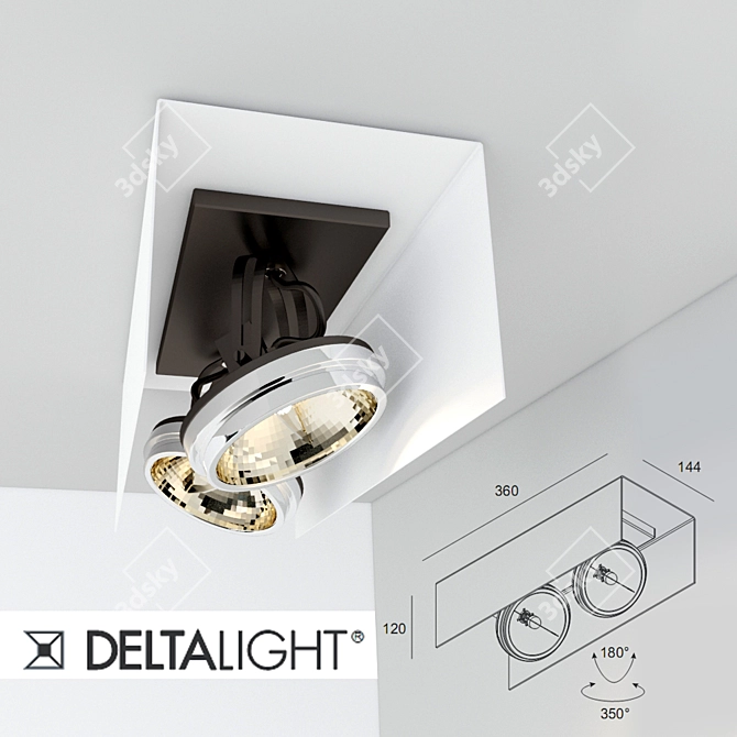 DeltaLight OUTFIT 345 Wall-mounted Luminaire 3D model image 1