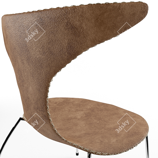 Elegant Dolphin Chair 3D model image 2