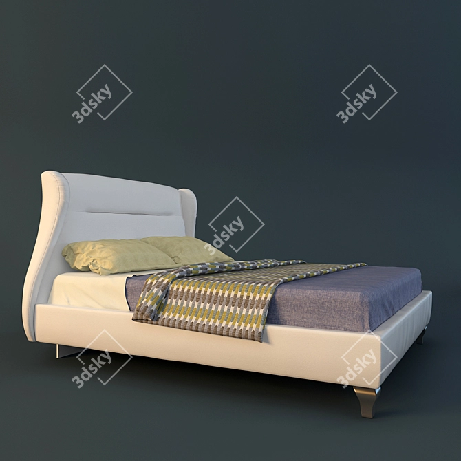 Elegant Dall’Agnese Symfonia Night Bed 3D model image 1