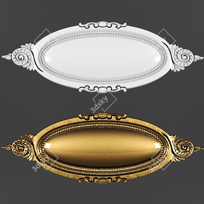 Title: Elegant Ceiling Moldings 3D model image 1