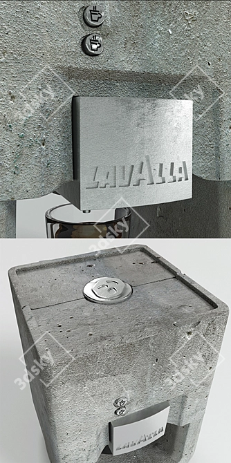 Lavazza Concrete Coffee Machine 3D model image 2