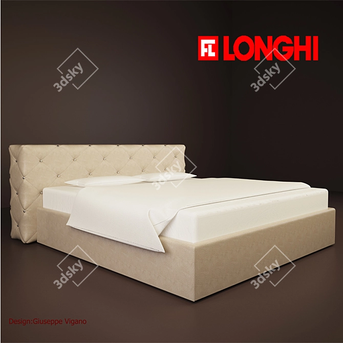 Must-Have Longhi Bed 3D model image 1