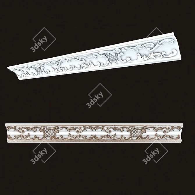 Elegant Ceiling Cornice: Simple and Beautiful 3D model image 1