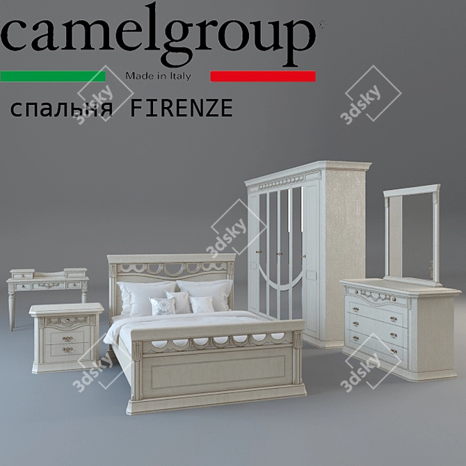 Luxury Italian Bedroom Furniture 3D model image 1