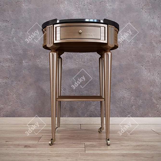 De Bournais B651 Sofa Table: Italian Design & Marble Top 3D model image 1