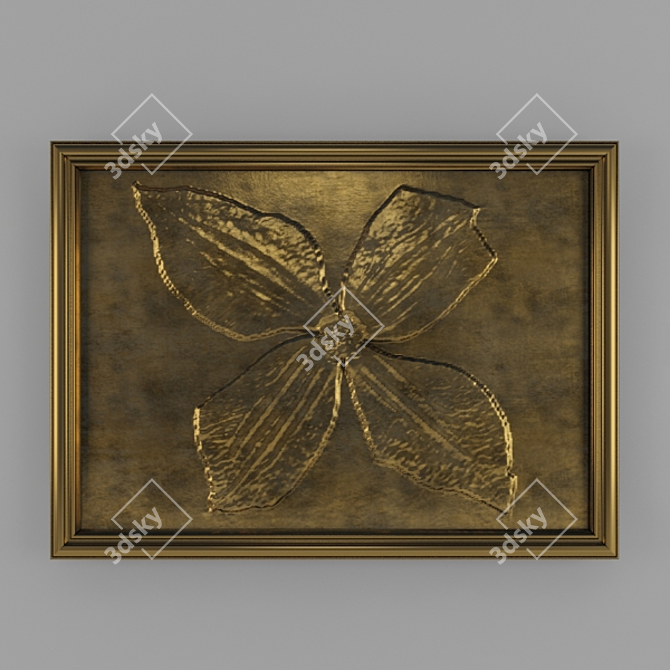 Bas-08: Elegant Baroque Bas-Relief 3D model image 1