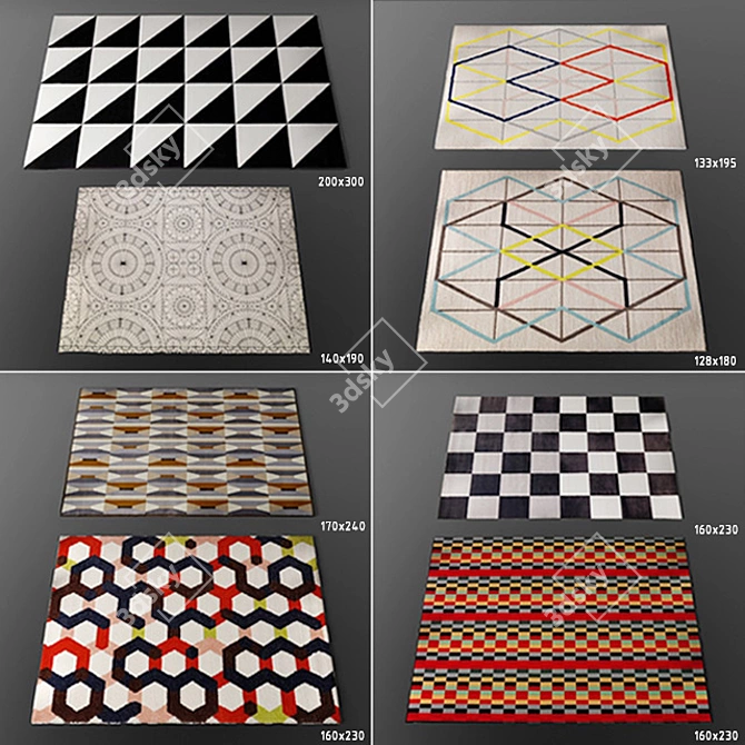 Modern IKEA Carpets: Stylish and Functional 3D model image 1