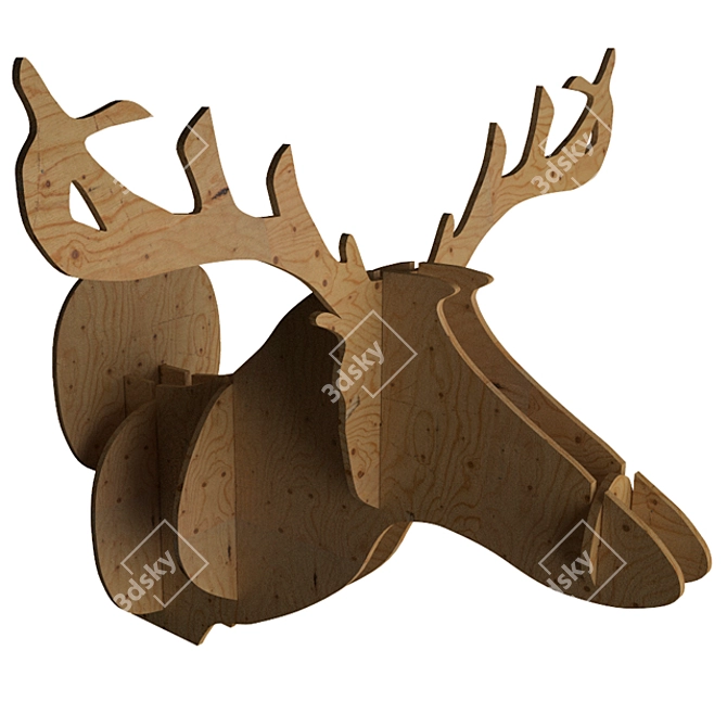 Elegant 3D Deer Model 3D model image 1