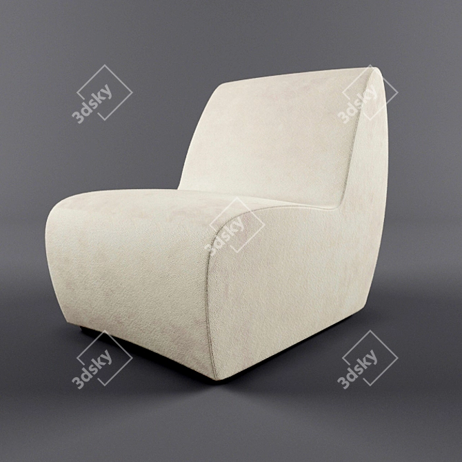 Cattelan Noir: Modern Solid Chair 3D model image 1