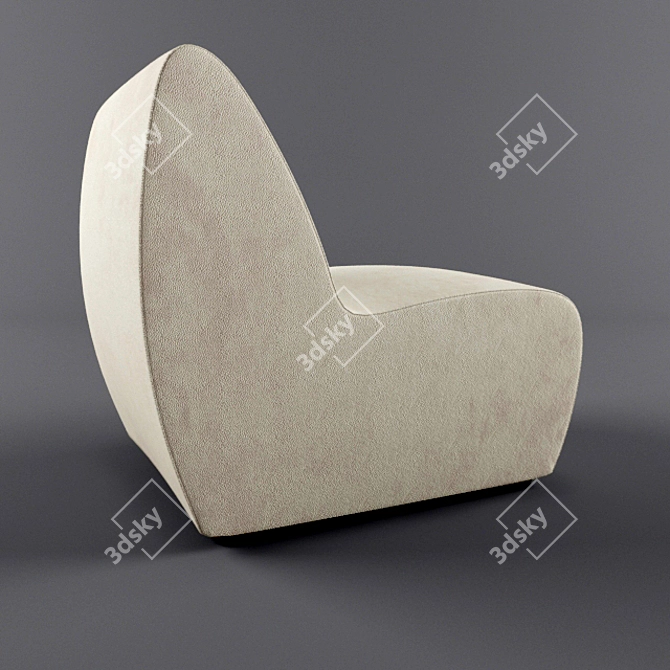 Cattelan Noir: Modern Solid Chair 3D model image 2