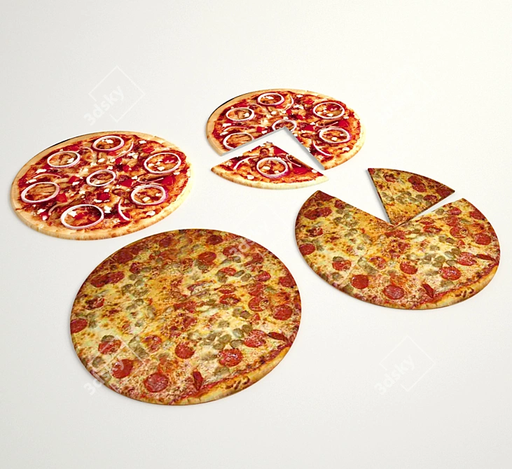 Title: Extra Crispy Wheat Pizza 3D model image 1