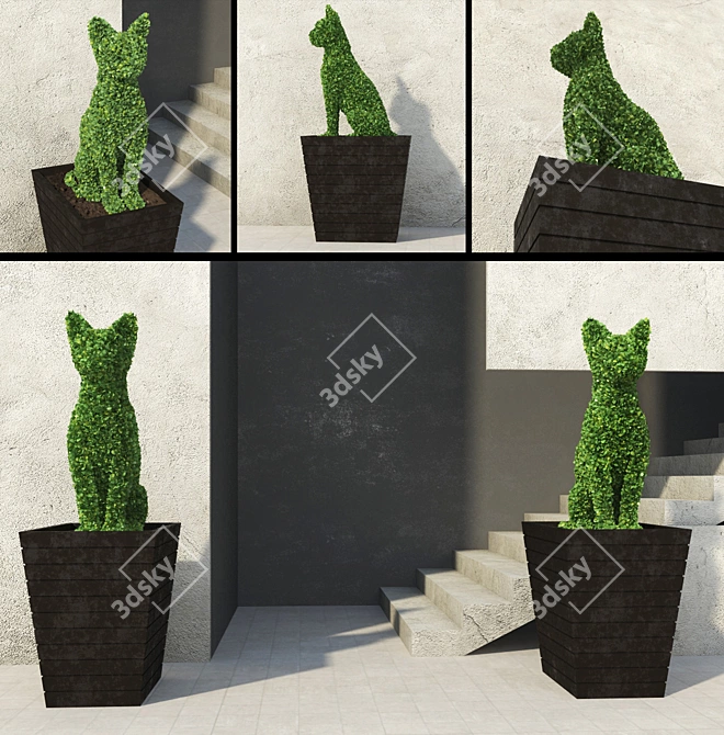 Côte Topiary - Elegant Garden Decor 3D model image 1