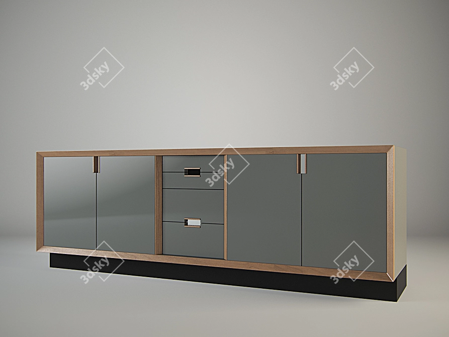 Besana Sestante Cupboard: Sleek and Stylish Storage 3D model image 1