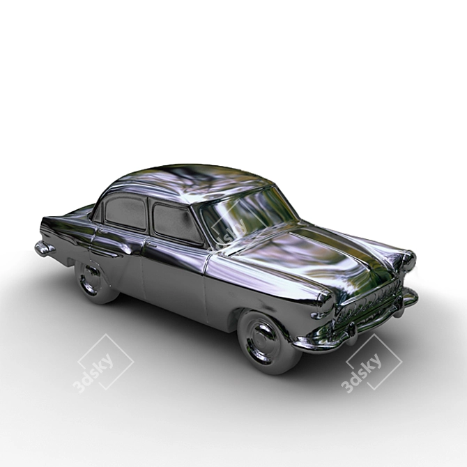 GAZ 21 Keychain - Vintage Vibes 3D model image 1