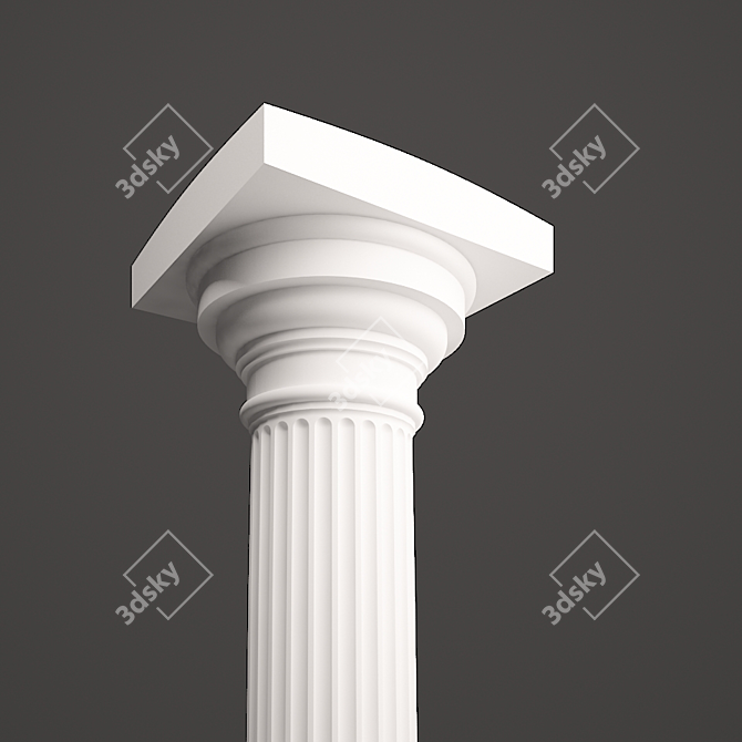 Grecian Elegance: Eclectic Greek Column 3D model image 1