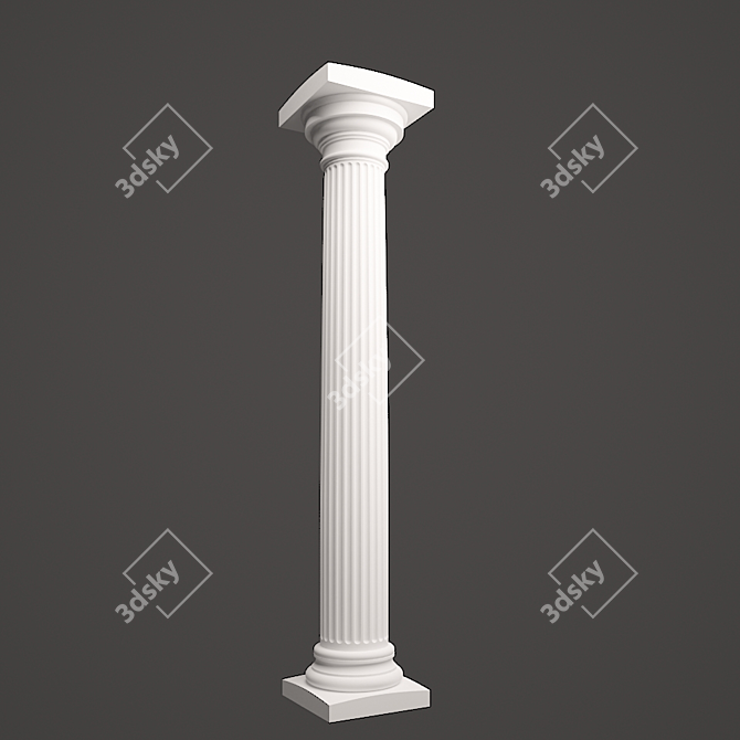 Grecian Elegance: Eclectic Greek Column 3D model image 2