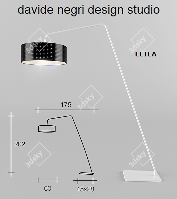 Elegant Leila Davide Negri Torch 3D model image 1