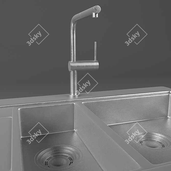 BLANCO DIVON II 6 S-IF Kitchen Sink 3D model image 2