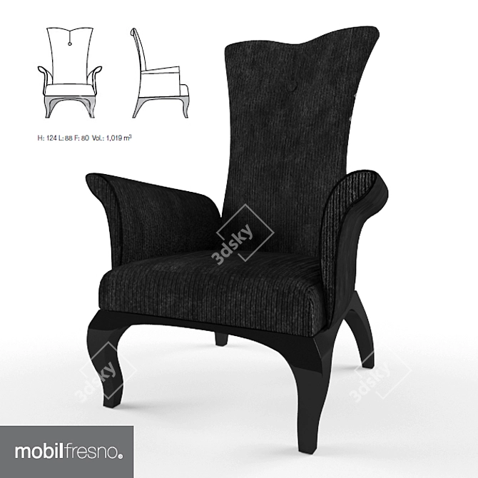 ABRIL Collection Chair 3D model image 1