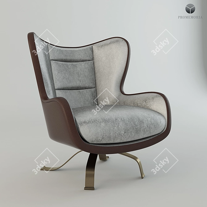 Promemoria Butterfly Lounge Chair: Elegant and Comfortable 3D model image 1