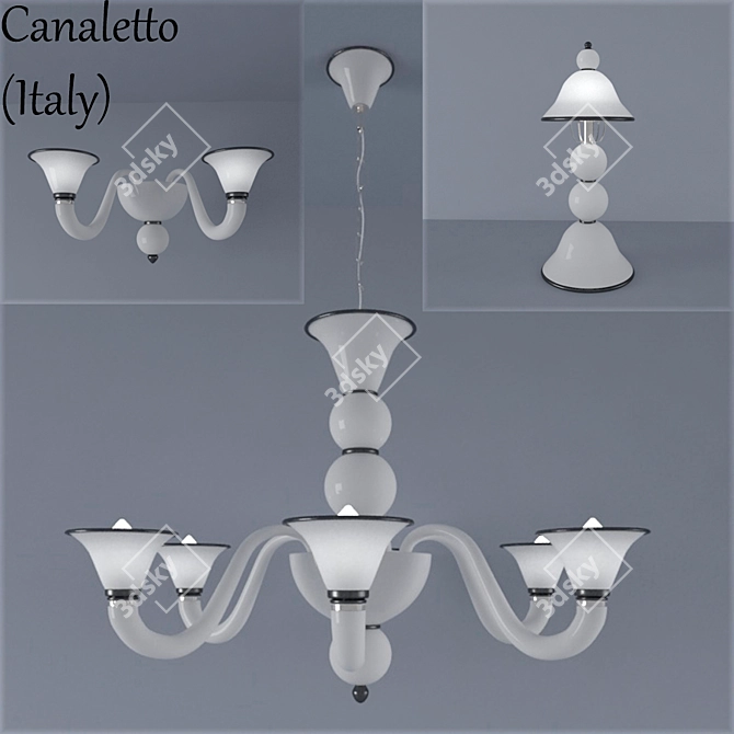 Elegant Canaletto Lighting Set 3D model image 1