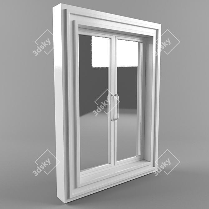 Sleek and Stylish Window 3D model image 1