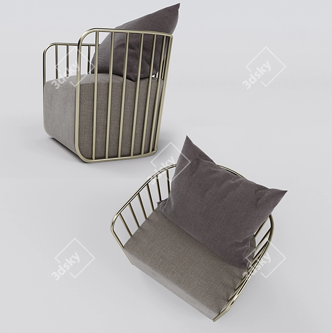 Elegant Armchair: Perfect for 3D Render 3D model image 2